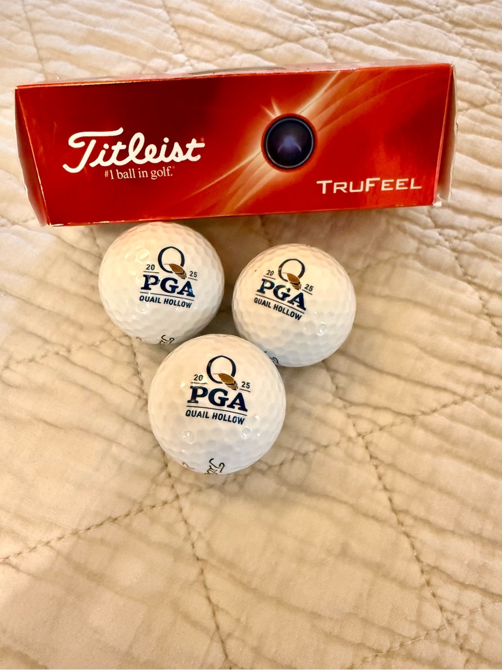 🧨7/4 SALE🧨 2025 PGA Championship Quail Hollow Titleist TruFeel Golf Balls Sleeve